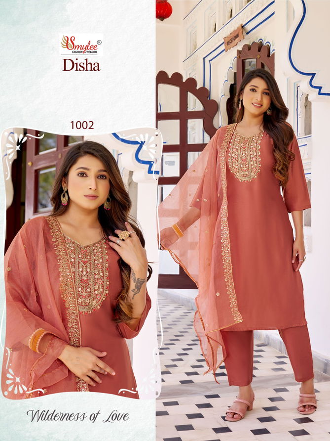 Disha By Rung Roman Silk Embroidery Kurti With Bottom Dupatta Wholesale Price In Surat